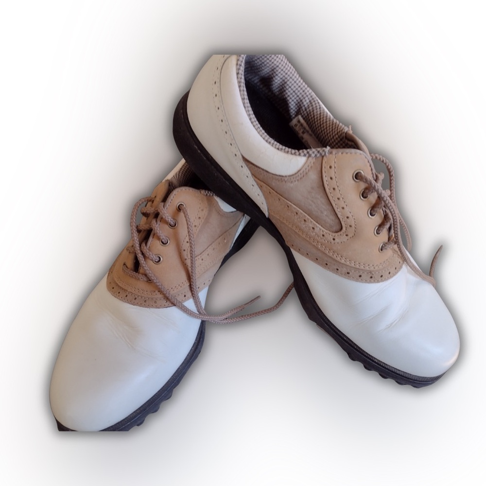 FootJoy Men's Cream and Tan Oxford Shoes